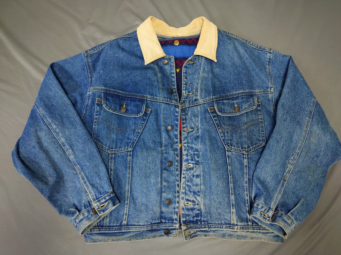 빈티지 bugle boy 트러커 재킷 아즈텍 베스트 라이닝(XL) 상품이미지1