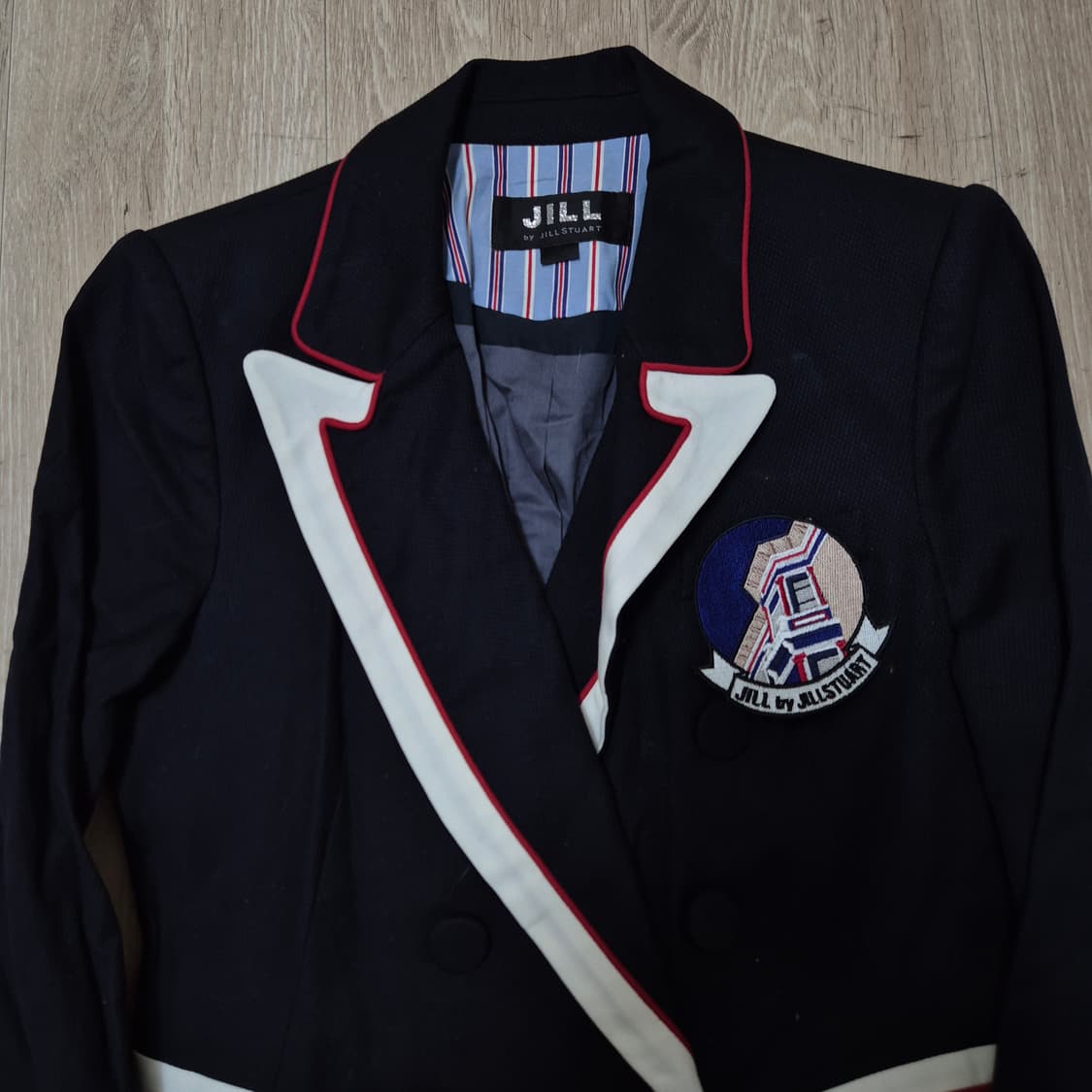 질 바이 질스튜어트 와펜로고 울 더블 블레이저 자켓 S(90) 상품이미지2