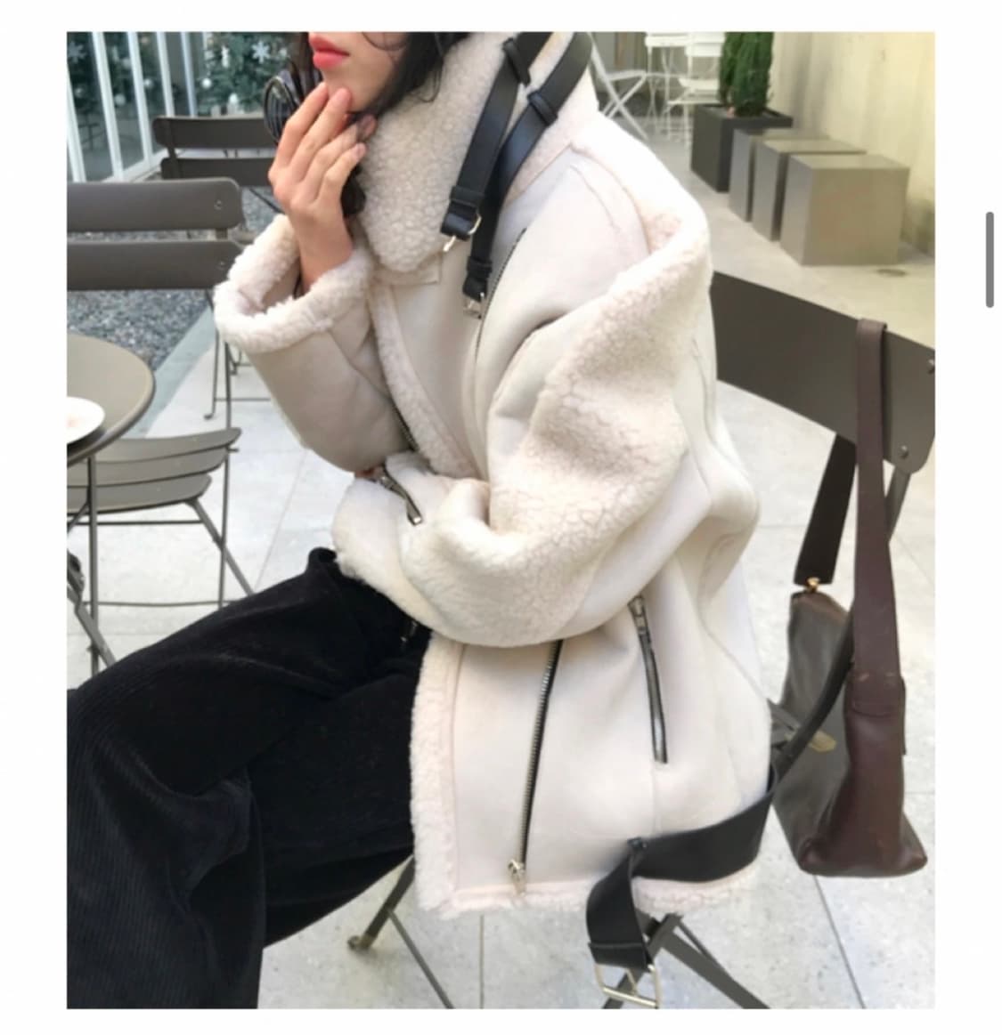 블랑 무스탕 양털 자켓 상품이미지5