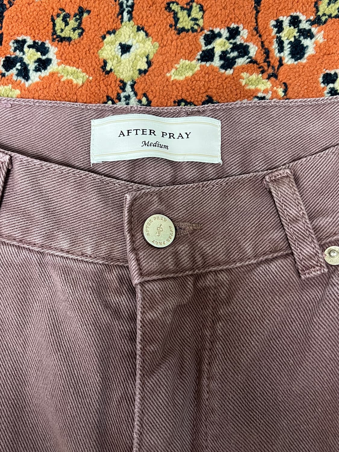 애프터프레이 와이드 슬래시 데님 진스 그레이프 M 상품이미지3