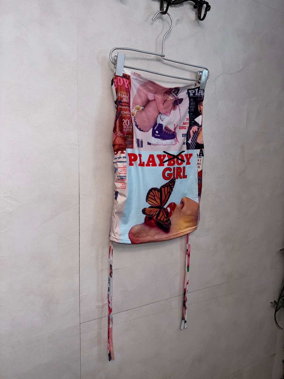 Y2K PLAYBOY PLAYGIRL chain halter 슬리브리스 상품이미지3