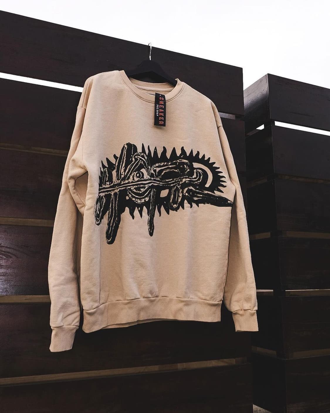 [L] 트래비스 스캇 머천 유토피아 베이지 맨투맨 캑터스 잭 상품이미지3