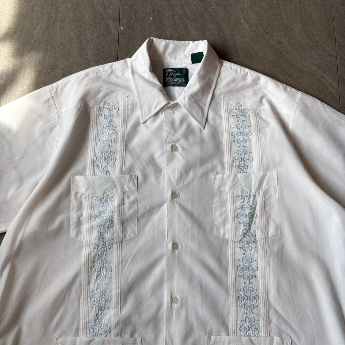 90년대 빈티지 하밴드 구아야베라 화이트 셔츠 상품이미지3