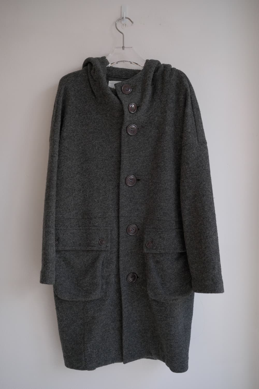 Big button hood wool coat  상품이미지5
