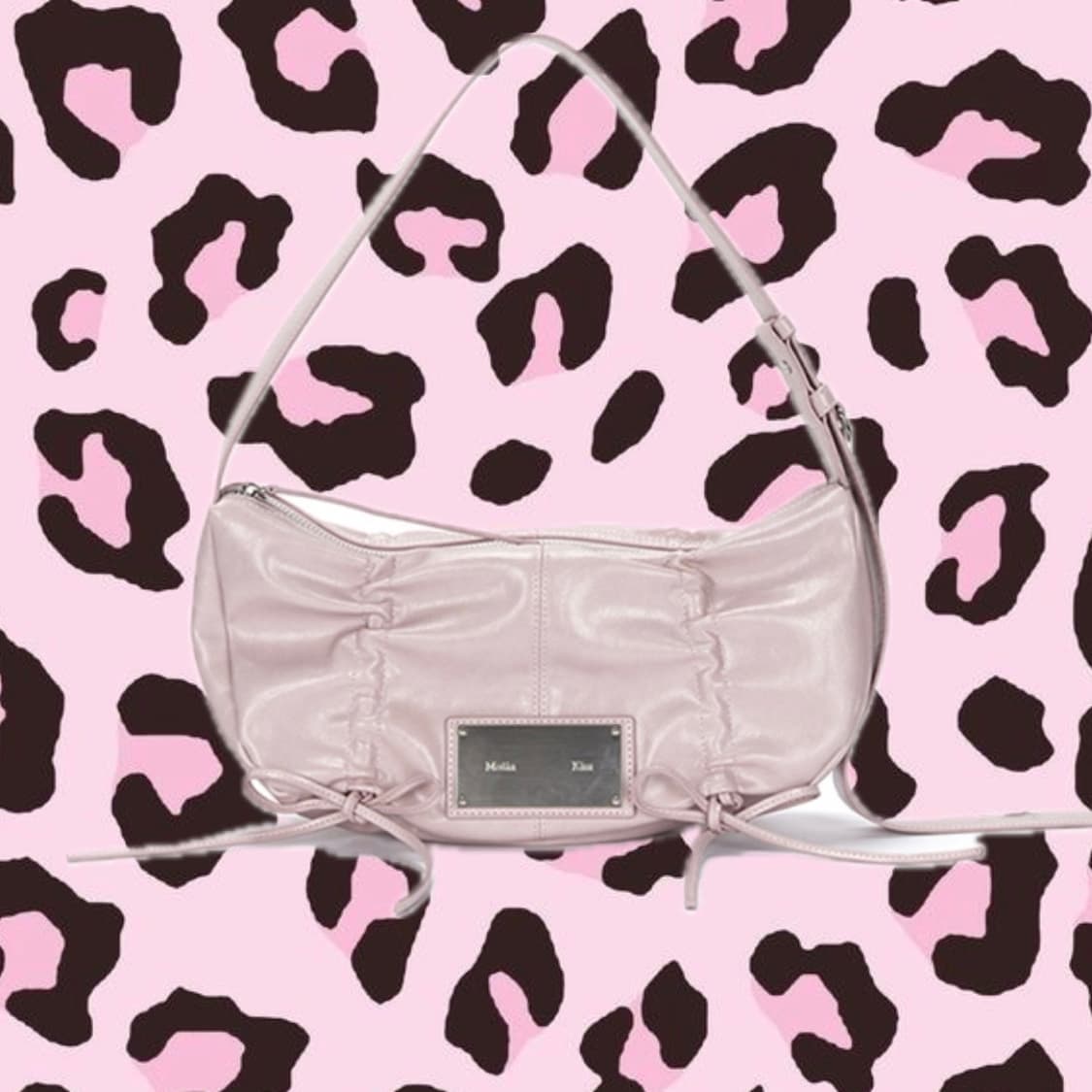 마땡킴 셔링 리본 라운드백 핑크 상품이미지1