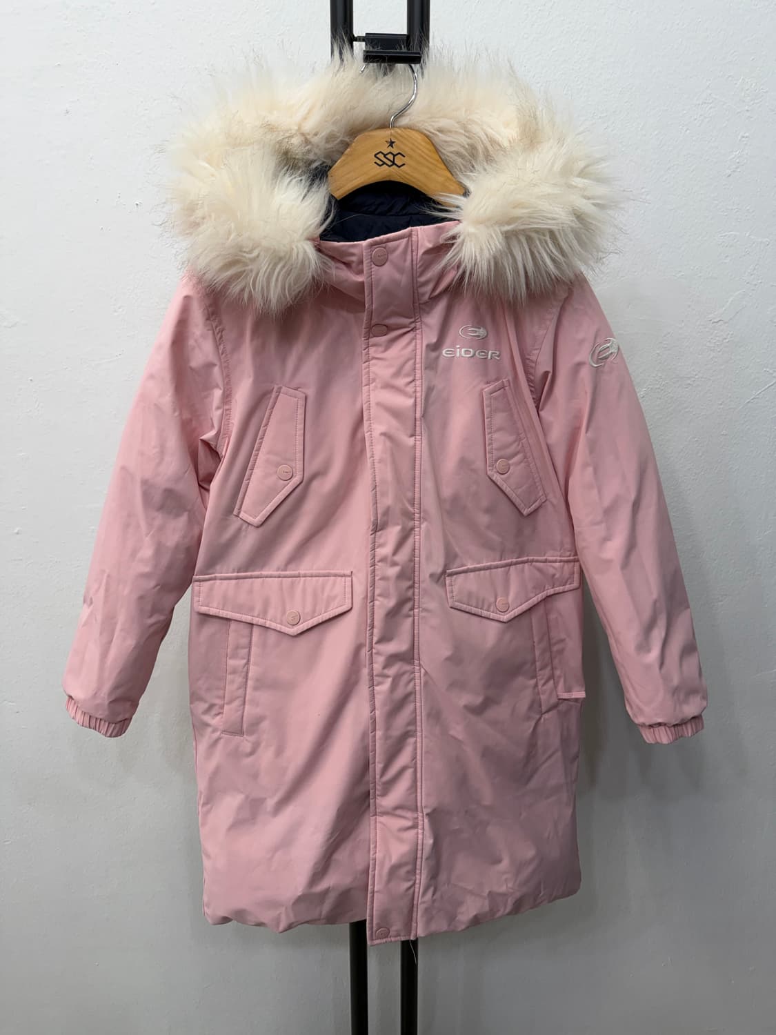 정품) 아이더 키즈 양면 후드 구스패딩 140 상품이미지1