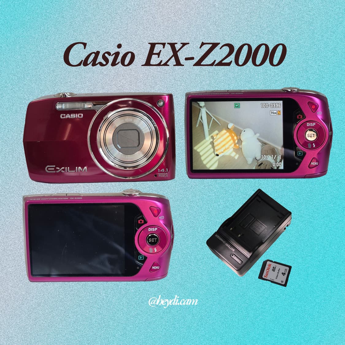 미품급) (로제, 모카, 아일릿) 카시오 엑슬림 z2000 로즈핑크 상품이미지3