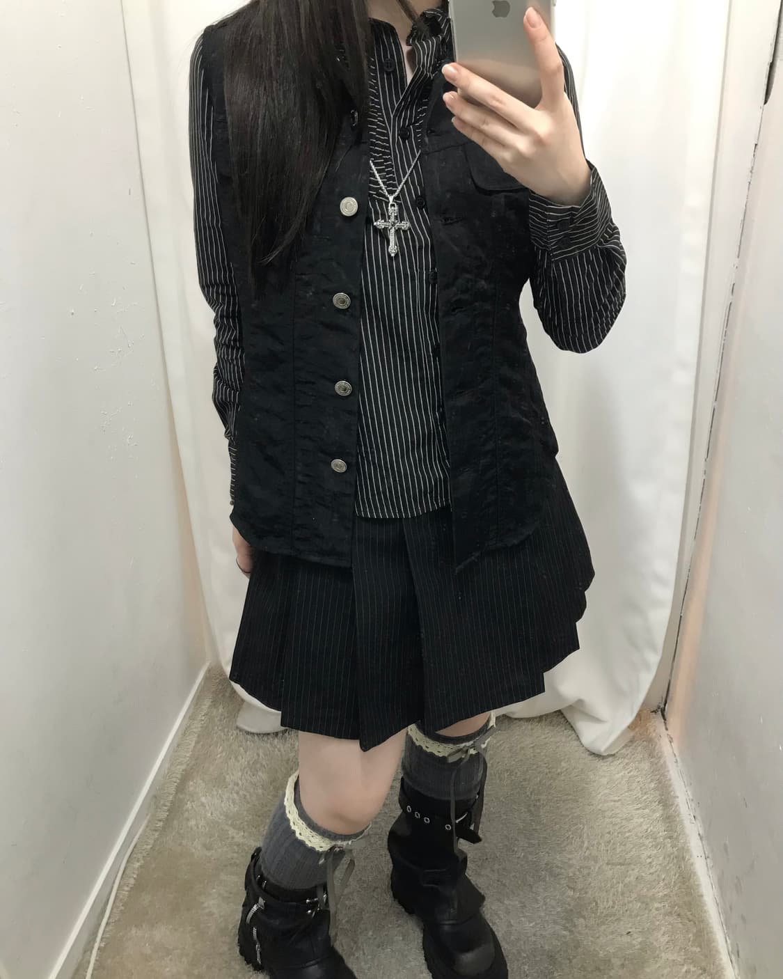 블랙 스트라이프 코디 세트 🖤 상품이미지3