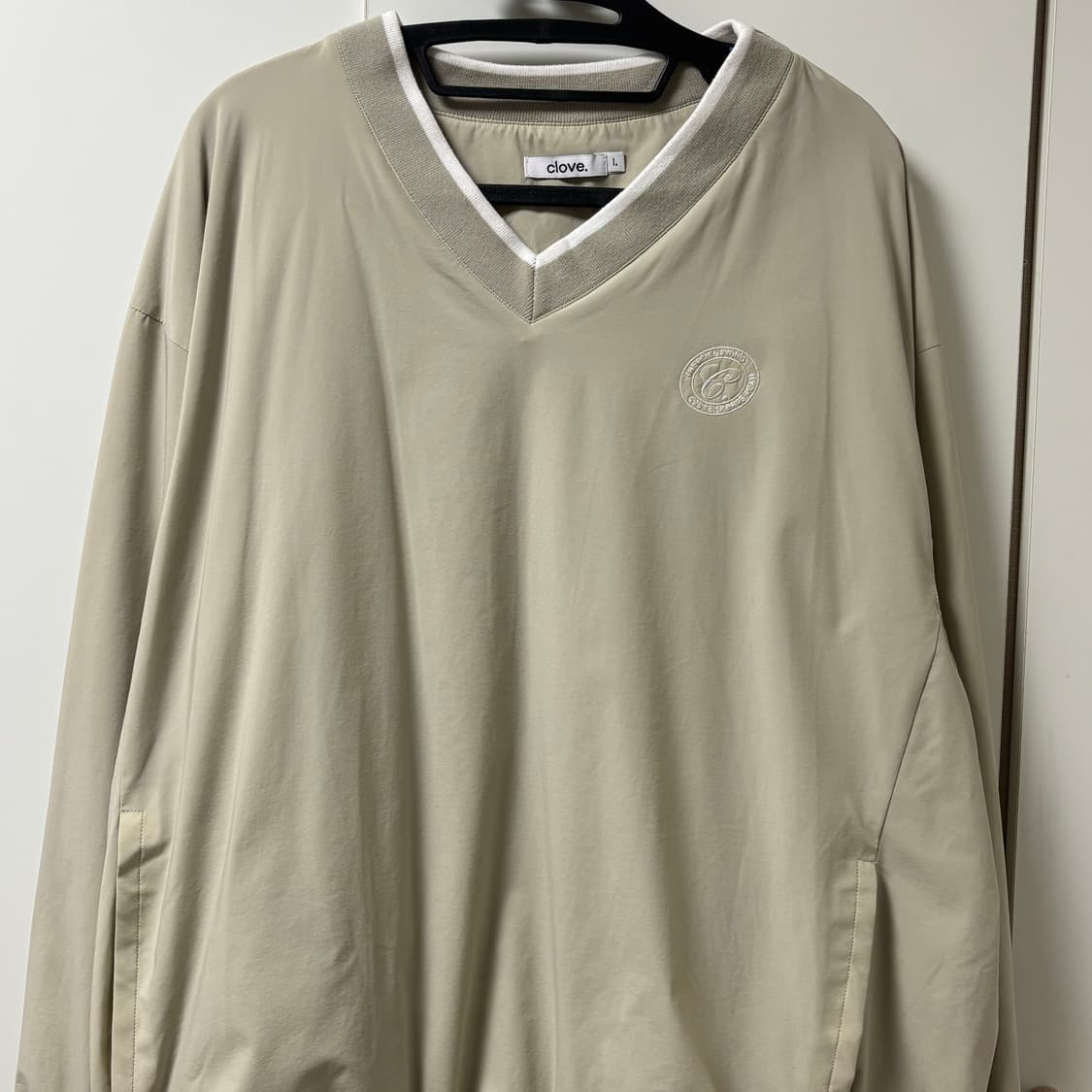 clove클로브 V넥 풀오버 베이지 상품이미지9