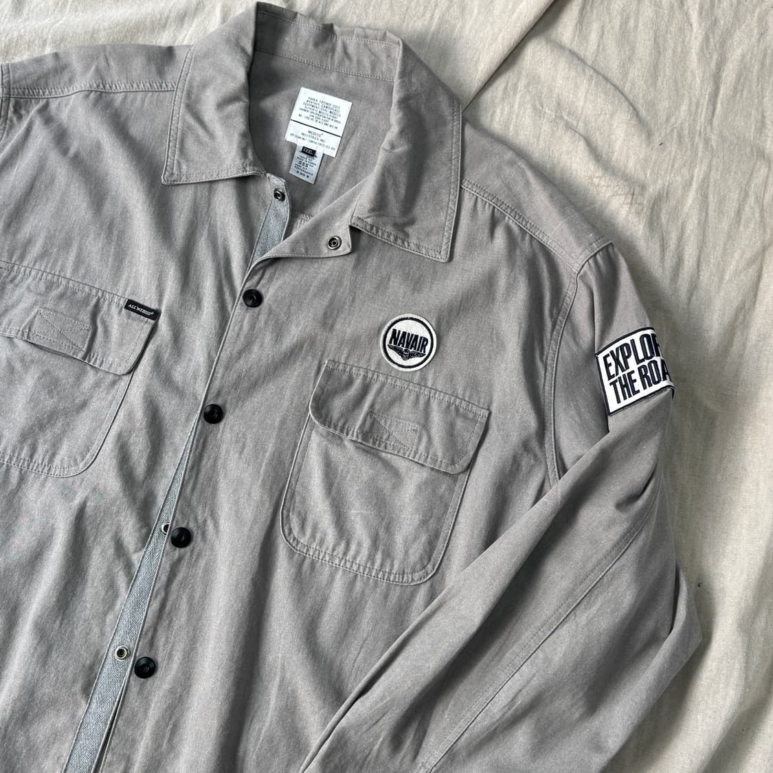 메데코 패치 그레이 셔츠 자켓 3XL 상품이미지2