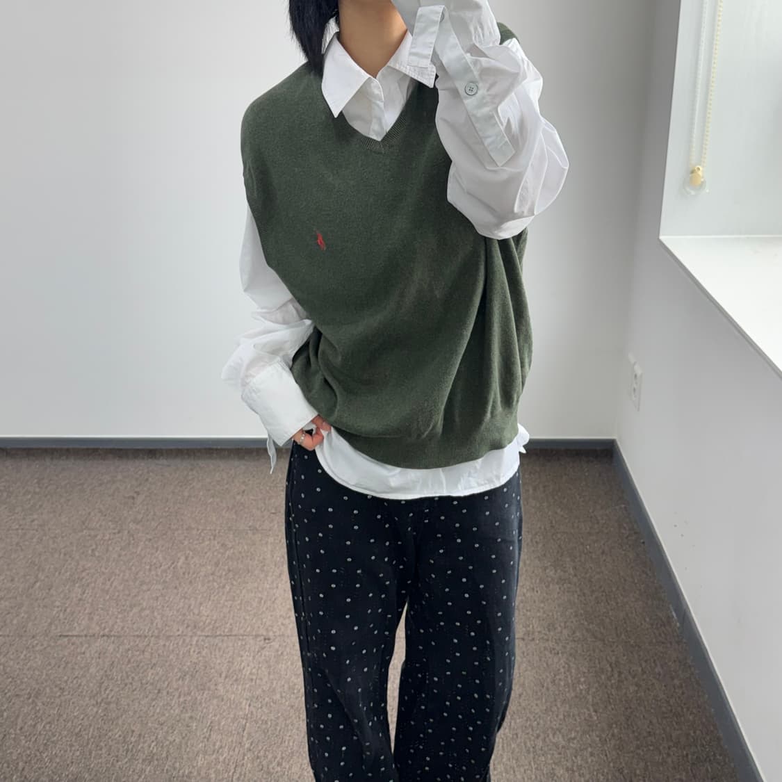 Polo 오렌지 포니 카키 니트 베스트 상품이미지2