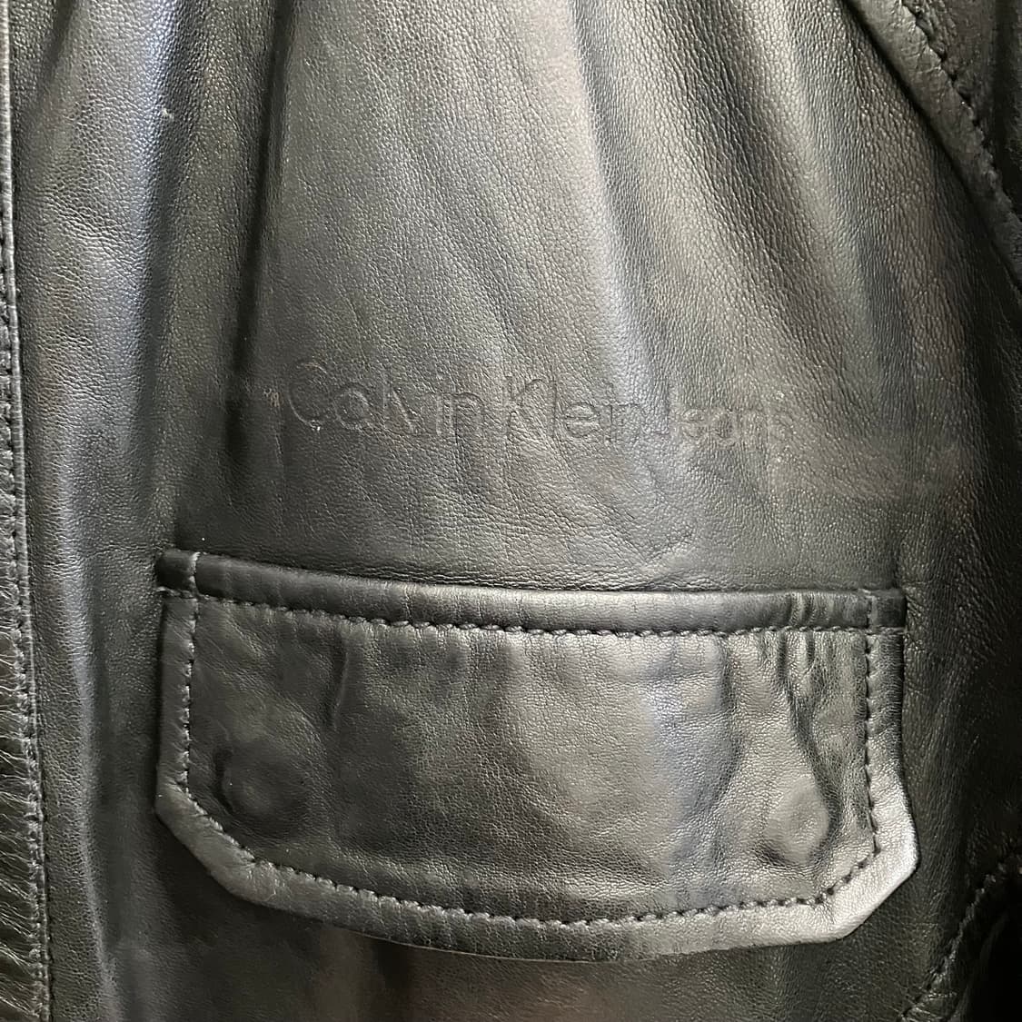 N254 ck 캘빈클라인 가죽 자켓 바이커 상품이미지8