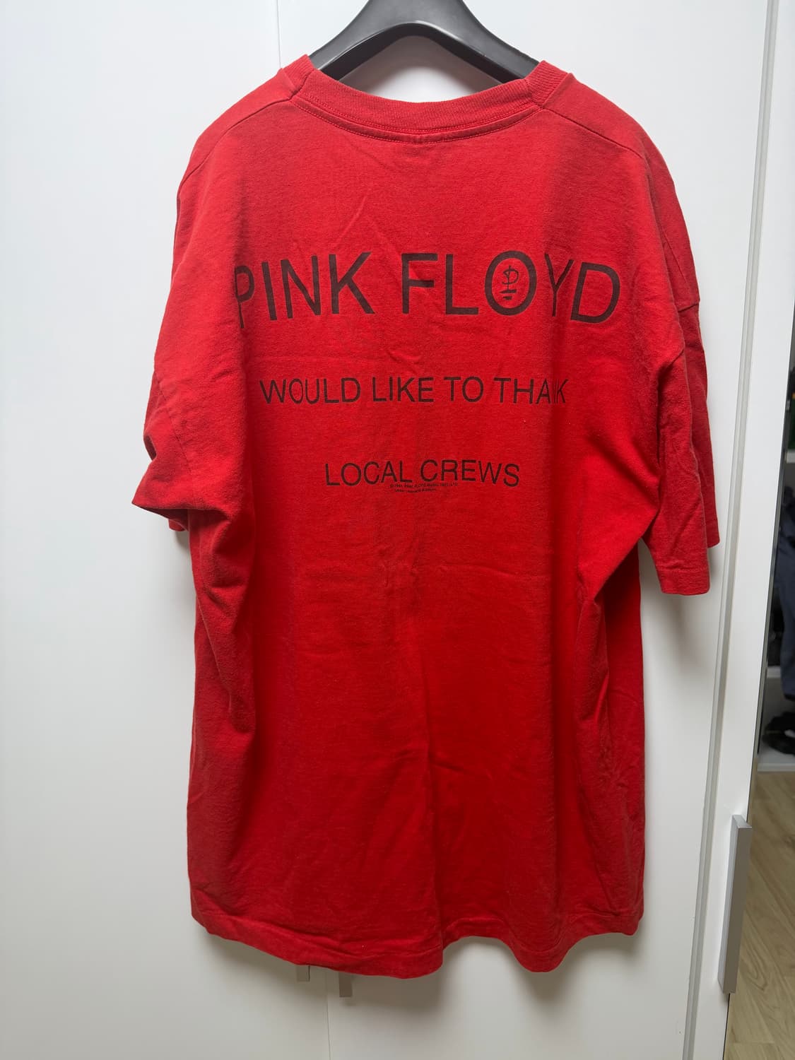 90s 빈티지 핑크플로이드 스태프 티셔츠 XL 상품이미지2