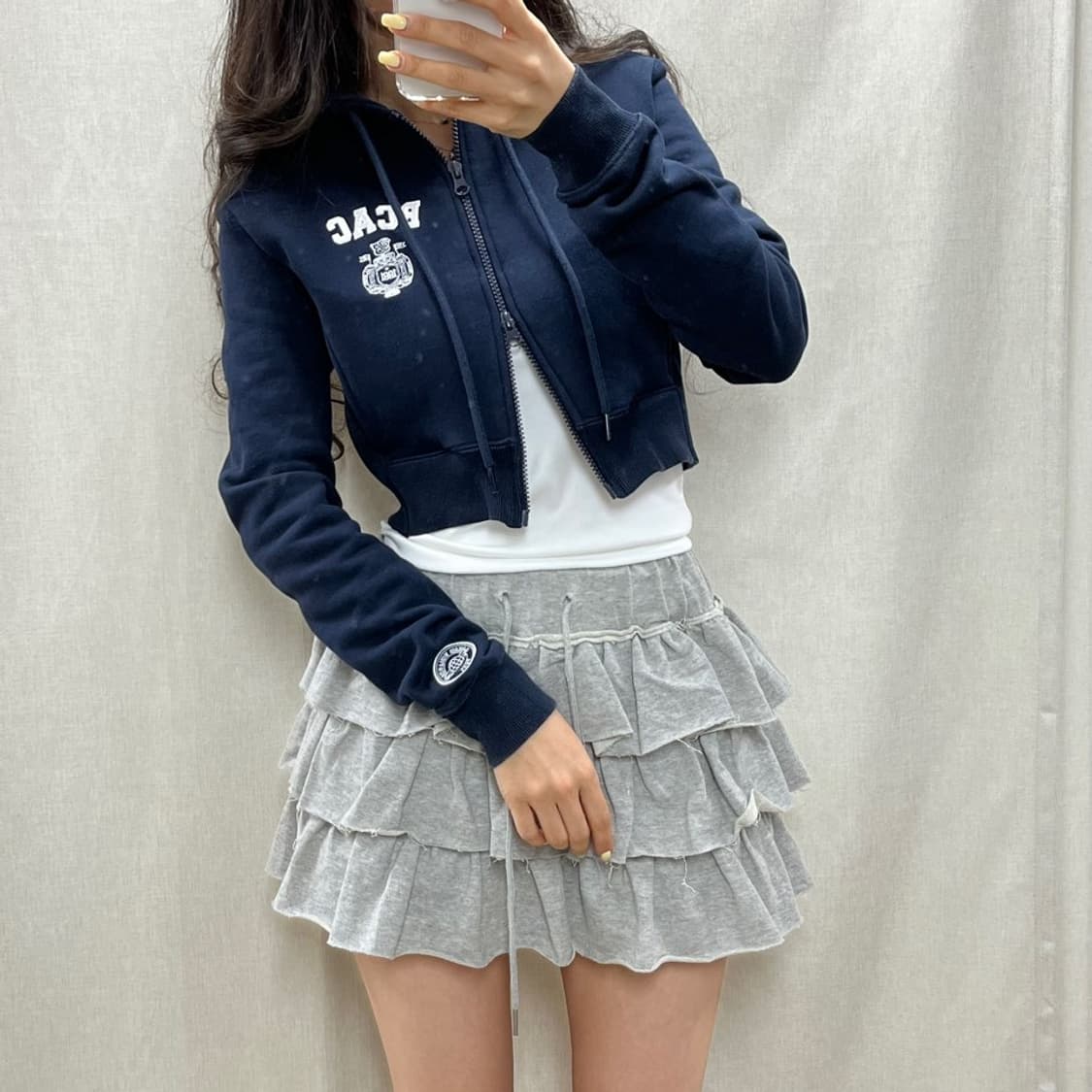 배드블러드 크롭 후드 집업/#3724 상품이미지2
