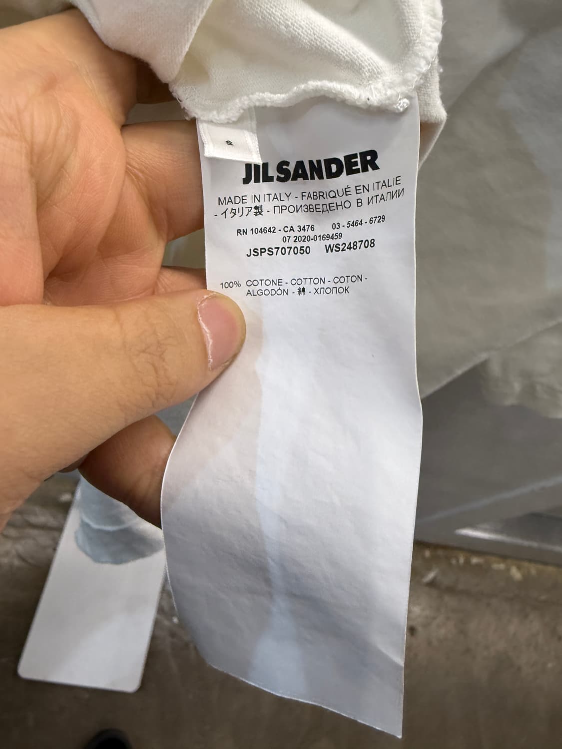 질샌더 정품 로고 반팔 티셔츠 화이트 S 상품이미지5