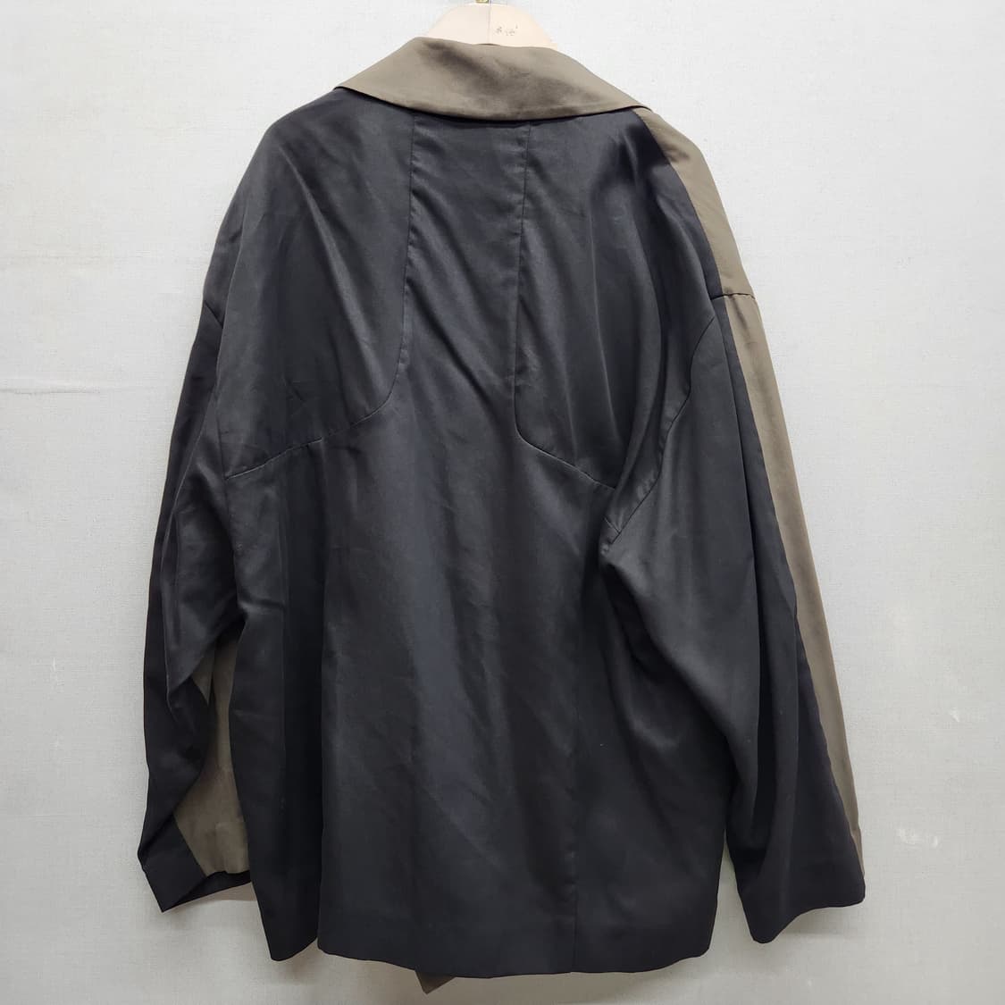 톰보이 배색 포인트 빈티지 무드 오버핏 자켓 F(XL) 상품이미지4