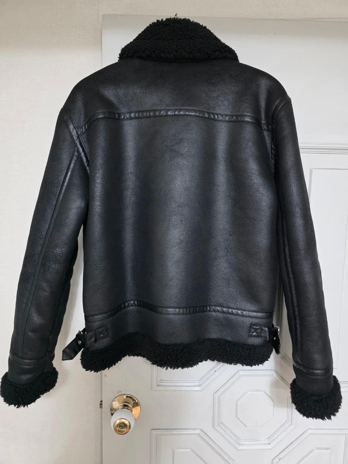 자라 페이크레더 B-3 무스탕 L 상품이미지6