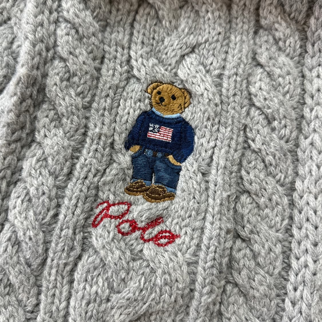 폴로 랄프로렌 폴로 베어 케이블 머플러 상품이미지2