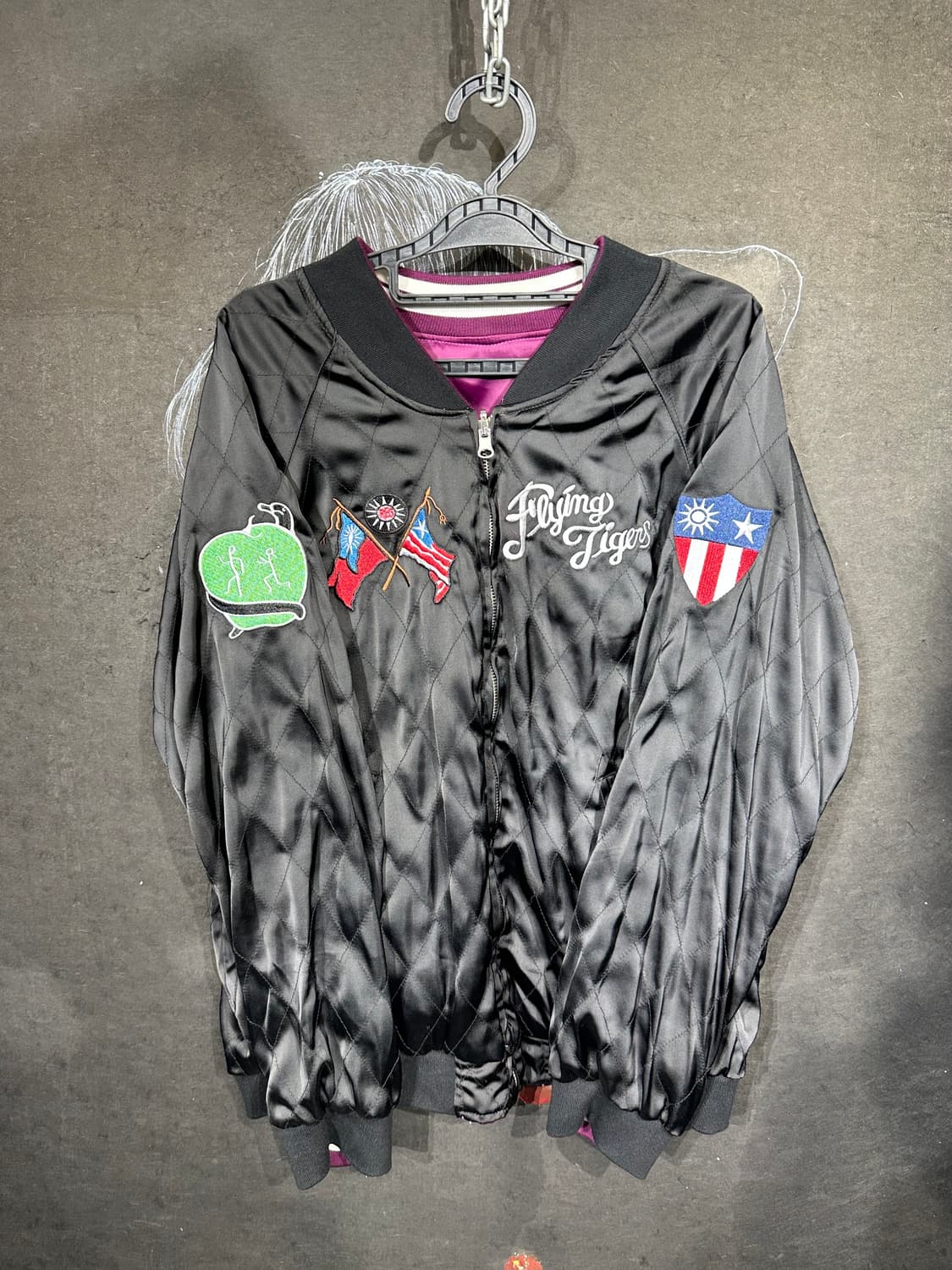 일본빈티지 Snihers 양면 리버시블 자수 스카잔 XXLㅇ 상품이미지8