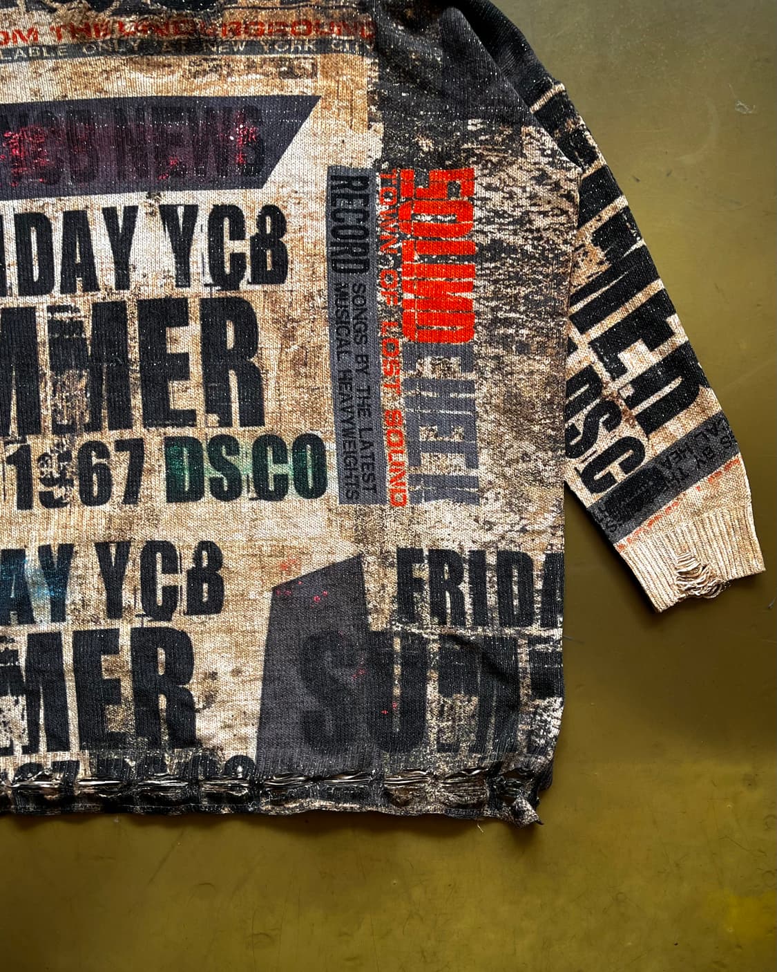 Jpn Vintage Damage Grunge Lettering Knit 상품이미지6