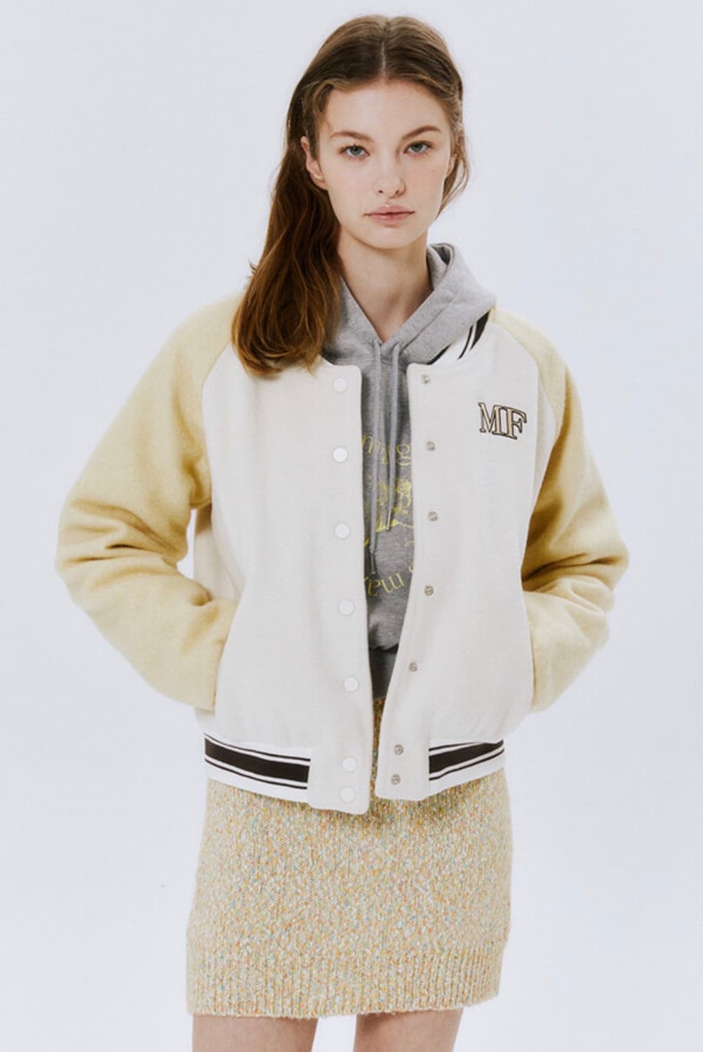 마가린핑거스 Margarin Baseball Jacket - Cream 상품이미지3