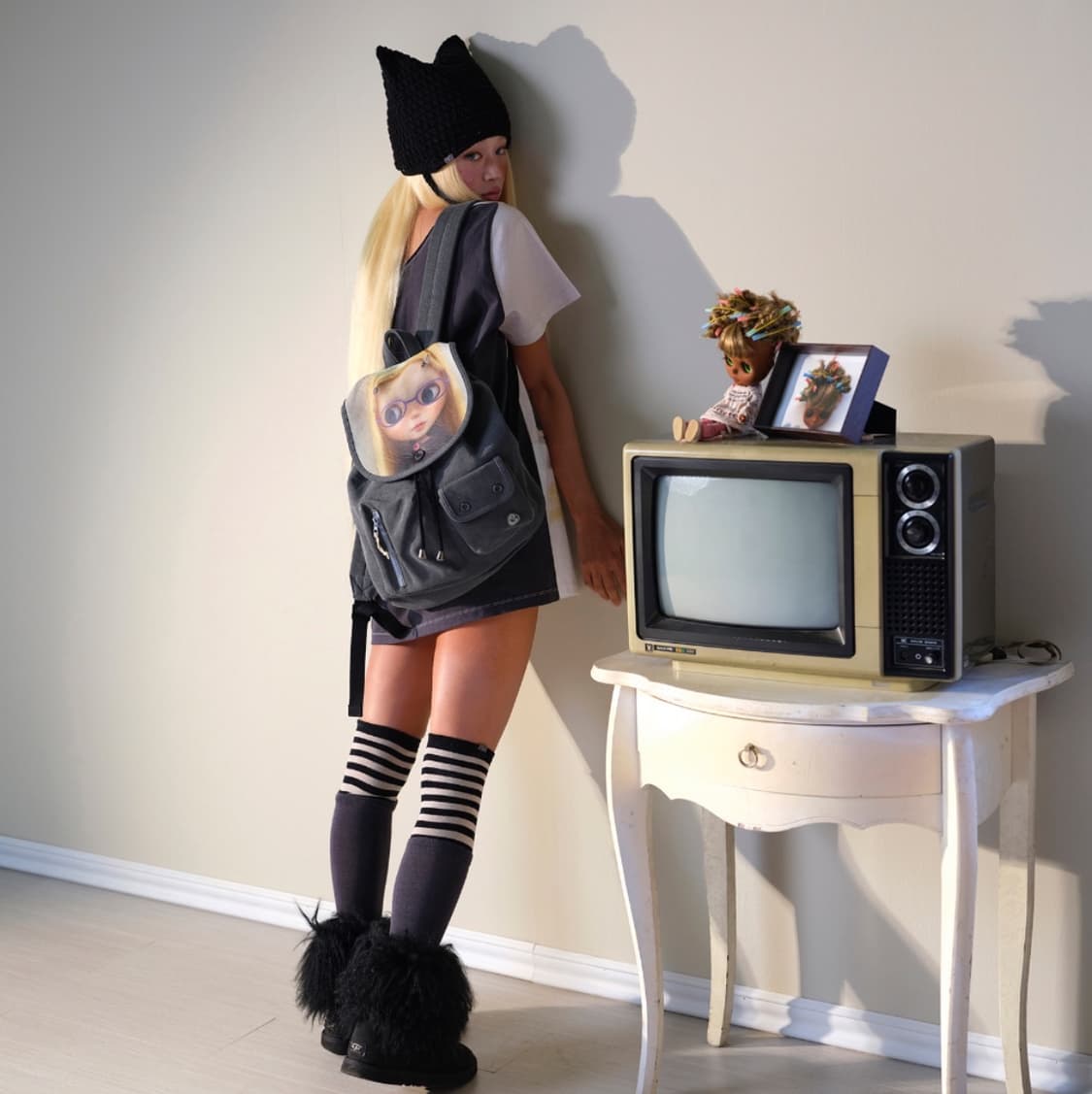 코이세이오 브라이스 피그먼트 백팩 차콜 블라이스 상품이미지2