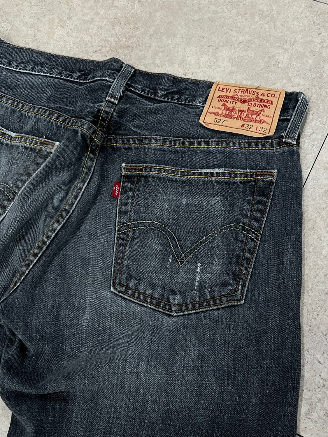 리바이스 00s 527 흑청 데님 팬츠 made in Hong kong 상품이미지6