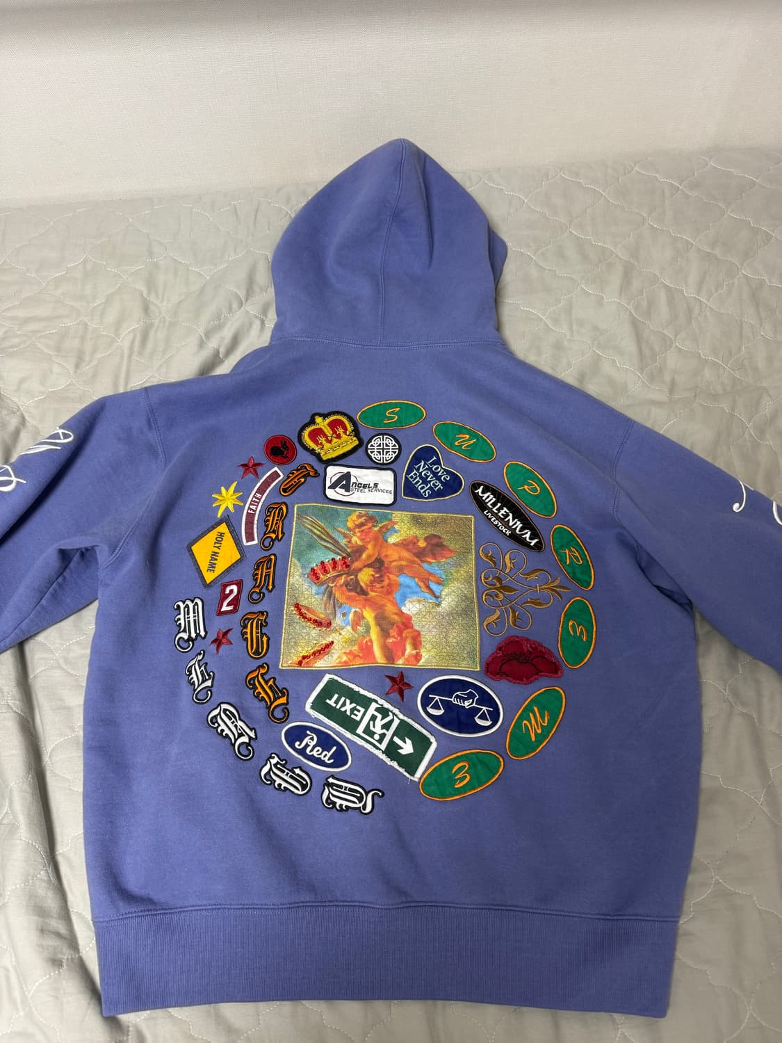 슈프림 패치 스파이럴 후드티 라이트 퍼플 23ss 상품이미지2