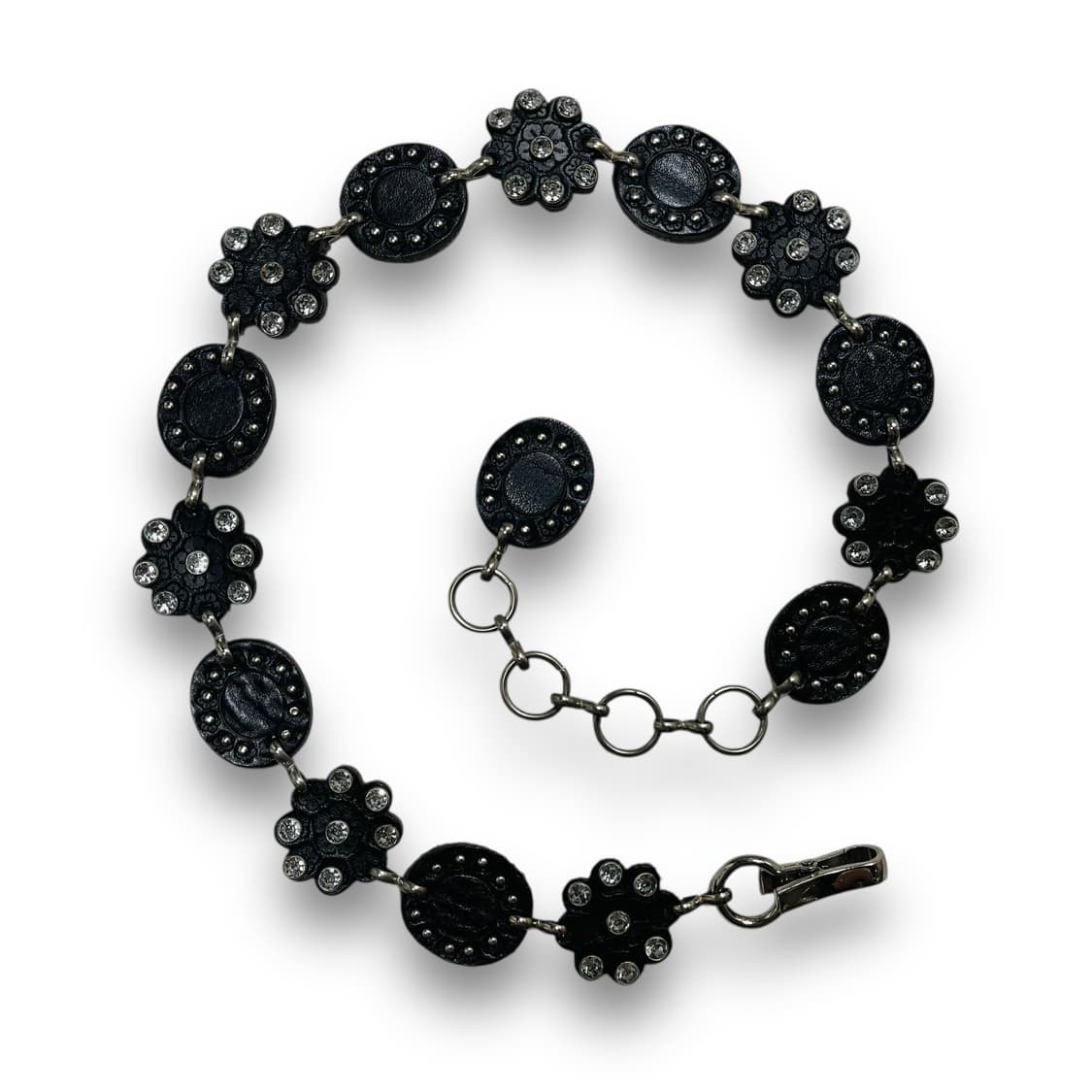 플라워 쥬얼리 스터드 에스닉 락시크 O링 허리 벨트 상품이미지1