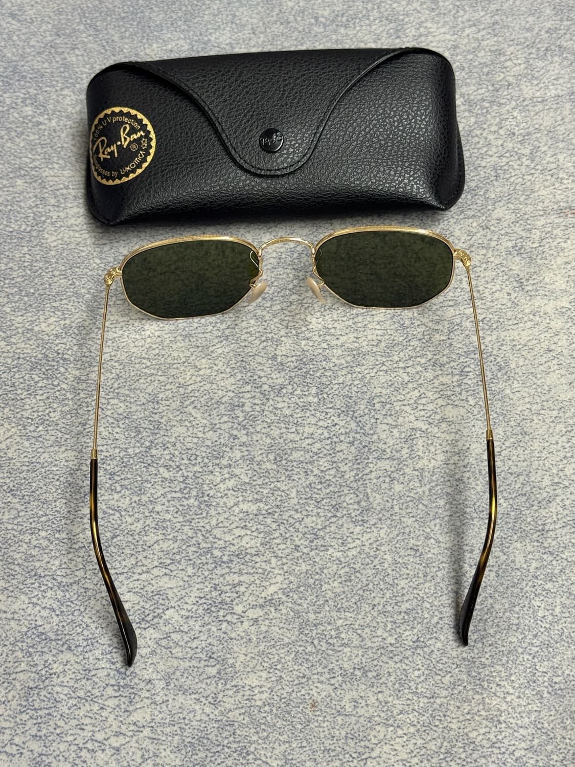 레이밴 헥사고날 선글라스 블루 미러 렌즈/ 골든테 상품이미지5