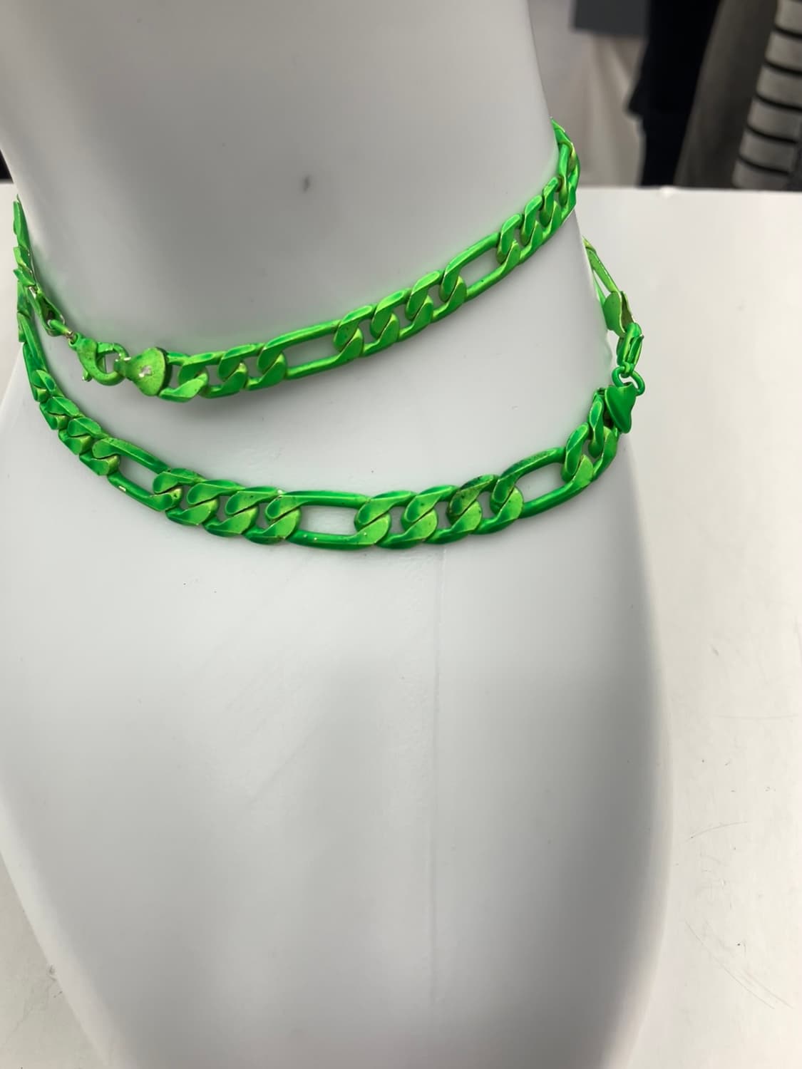 네온 그린 띤 사슬 목걸이 상품이미지2