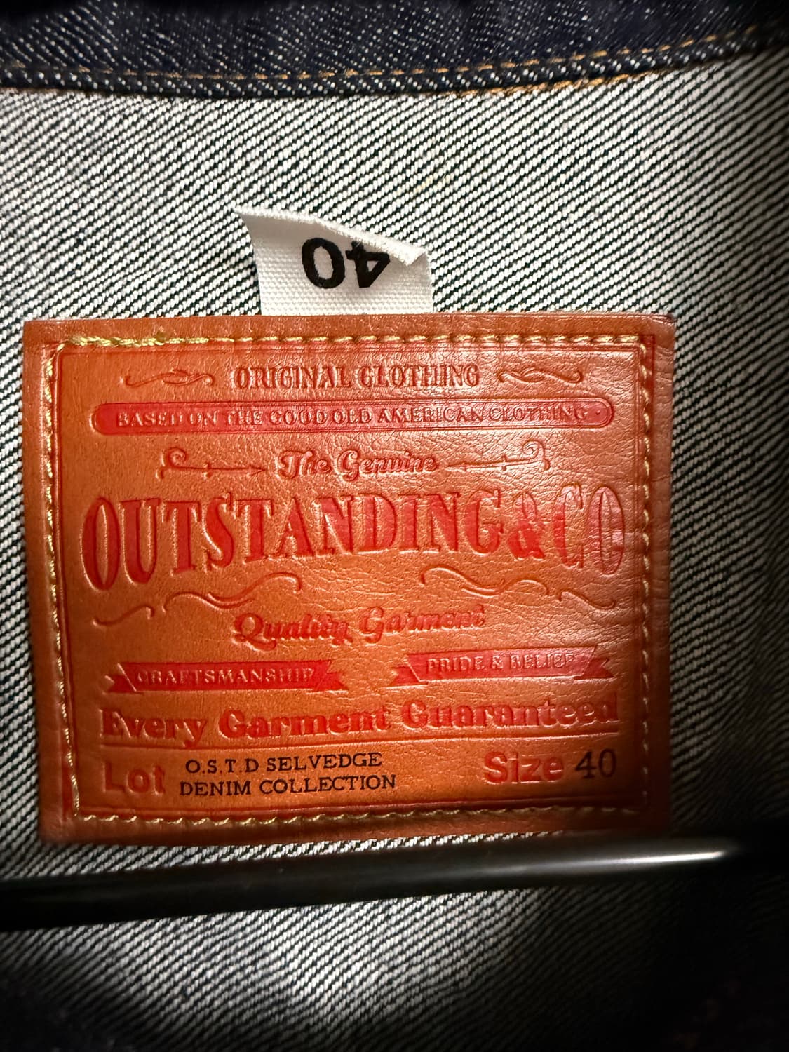 아웃스탠딩 SELVEDGE DENIM 1ST JACKET_INDIGO 상품이미지4