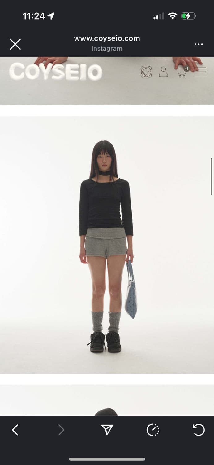 코이세이오 백 서클 카프리 슬리브 블랙 상품이미지4