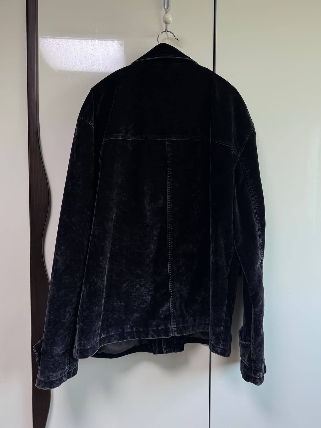 자라 플록벨벳점퍼 XL 상품이미지4
