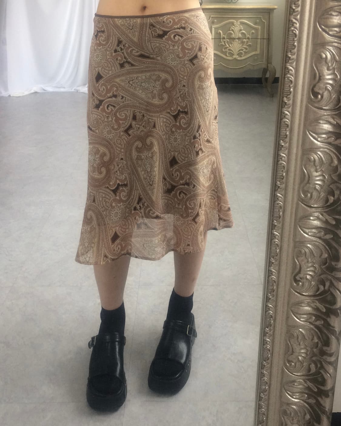 Ethnic pattern midi skirt 상품이미지4