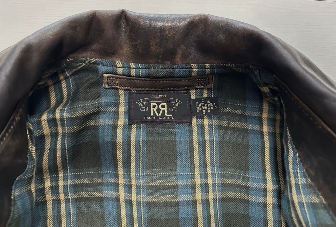 [새상품] RRL 뉴스보이 레더 자켓 L 상품이미지6