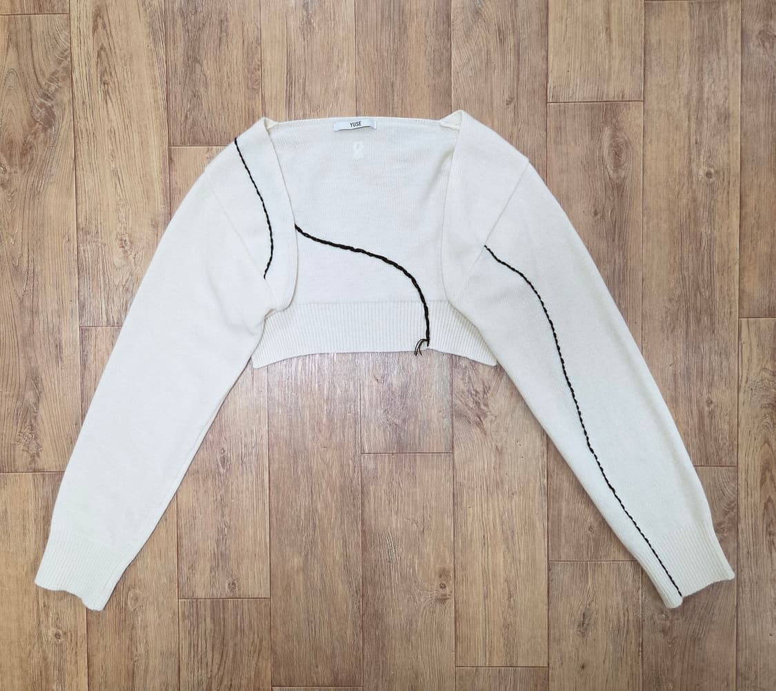 유즈(YUSE) 스티치 볼레노 니트가디건 55-66 상품이미지1
