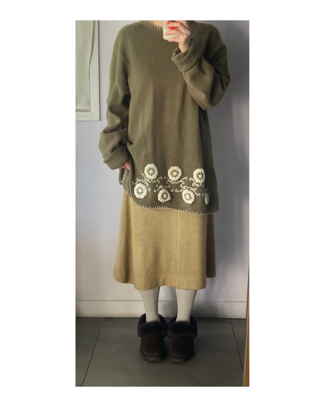 올리브 민들레자수니트 상품이미지1