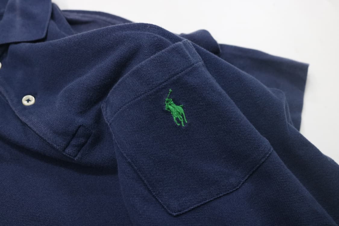 폴로 랄프로렌 빈티지 포켓 네이비 폴로셔츠 카라티 (S) 상품이미지5