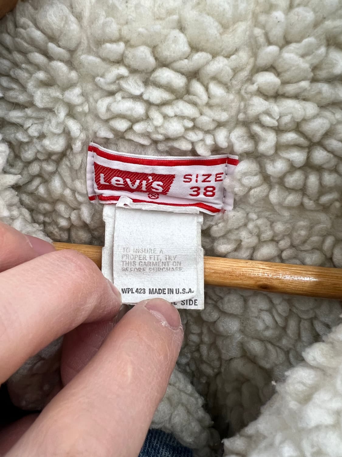 (95)70s 리바이스 오렌지탭 데님 쉐르파 자켓 상품이미지5