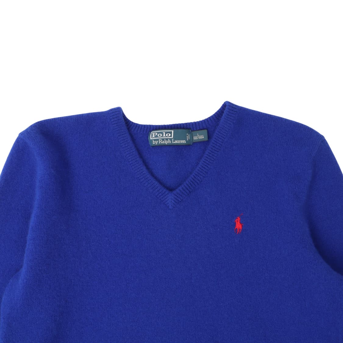폴로 랄프로렌 블루 울 브이넥 니트 상품이미지2