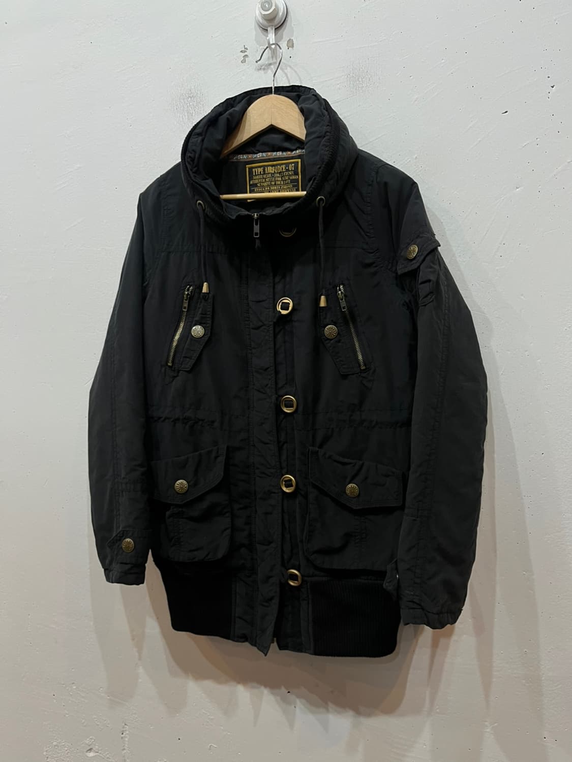 JPN 밀리터리 자켓 블랙 우먼즈 상품이미지1