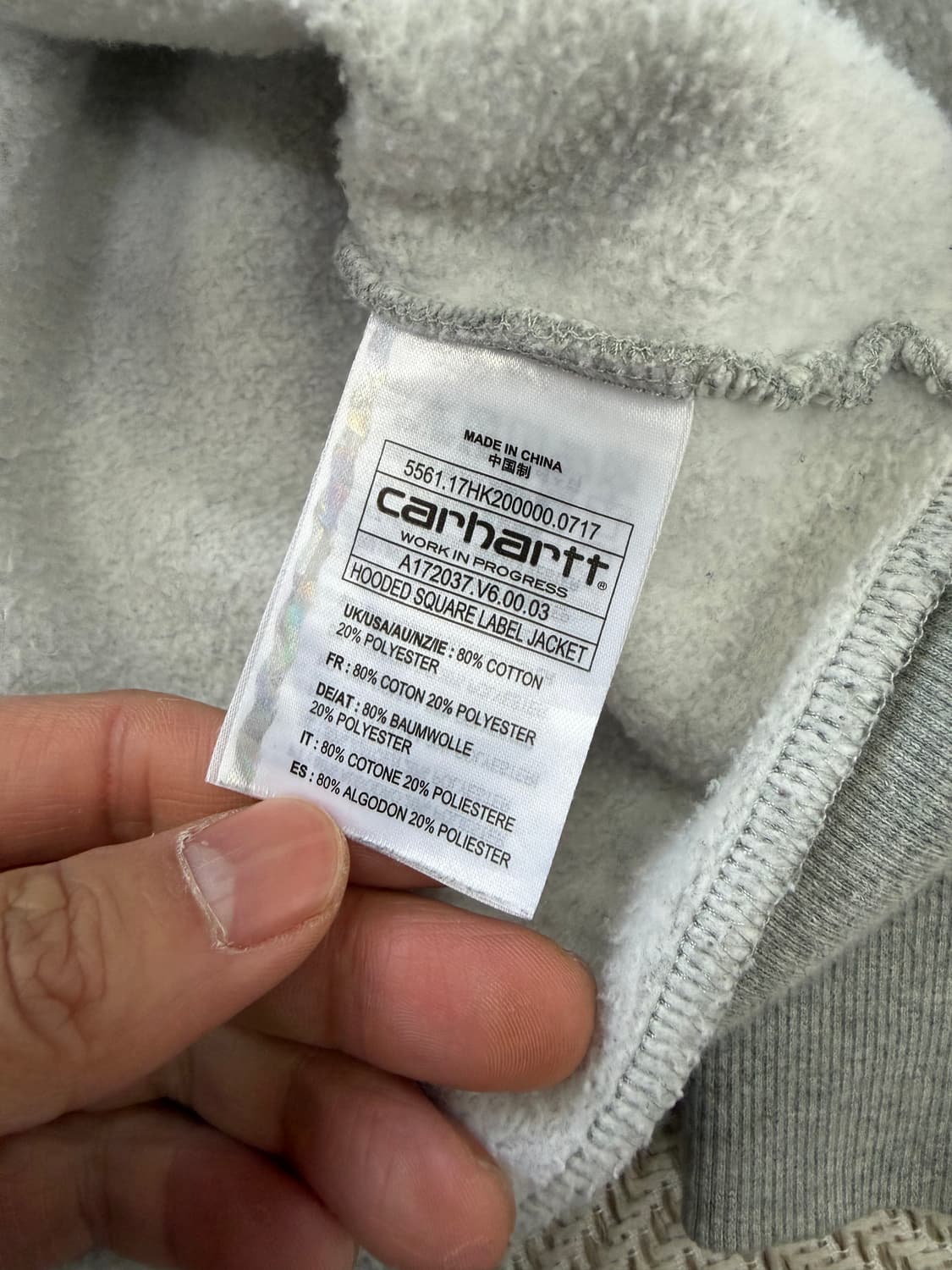 정품) 칼하트 남성 후드집업 L 상품이미지7