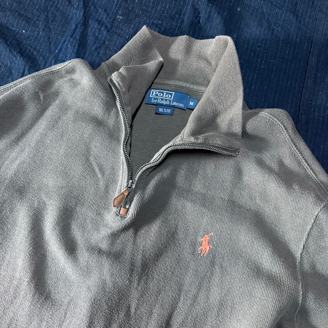 90's 폴로 랄프로렌 쿼터집업 풀오버 M 상품이미지2