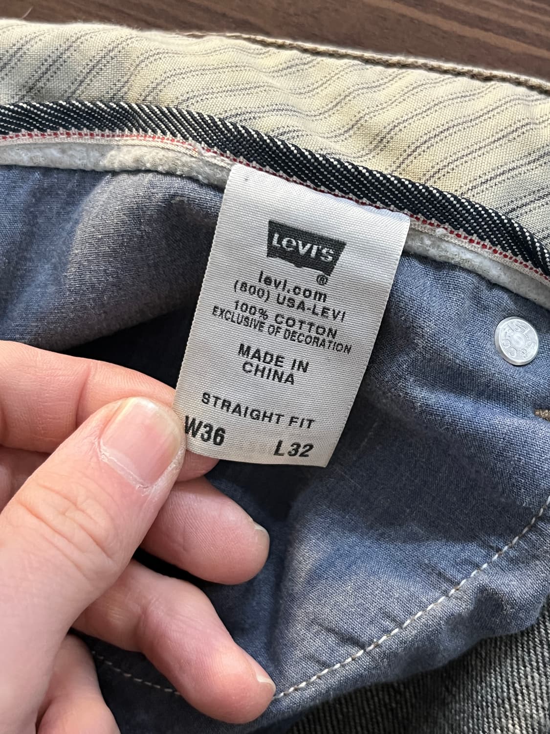 Levis 리바이스 701s 스트레이트핏 흑청 데님 팬츠 상품이미지8