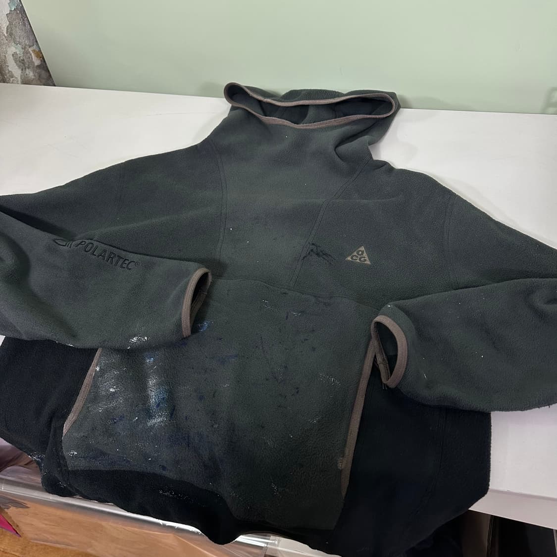 95 나이키ACG 차콜 써마핏 폴라텍 페인팅 플리스 후드티 상품이미지1