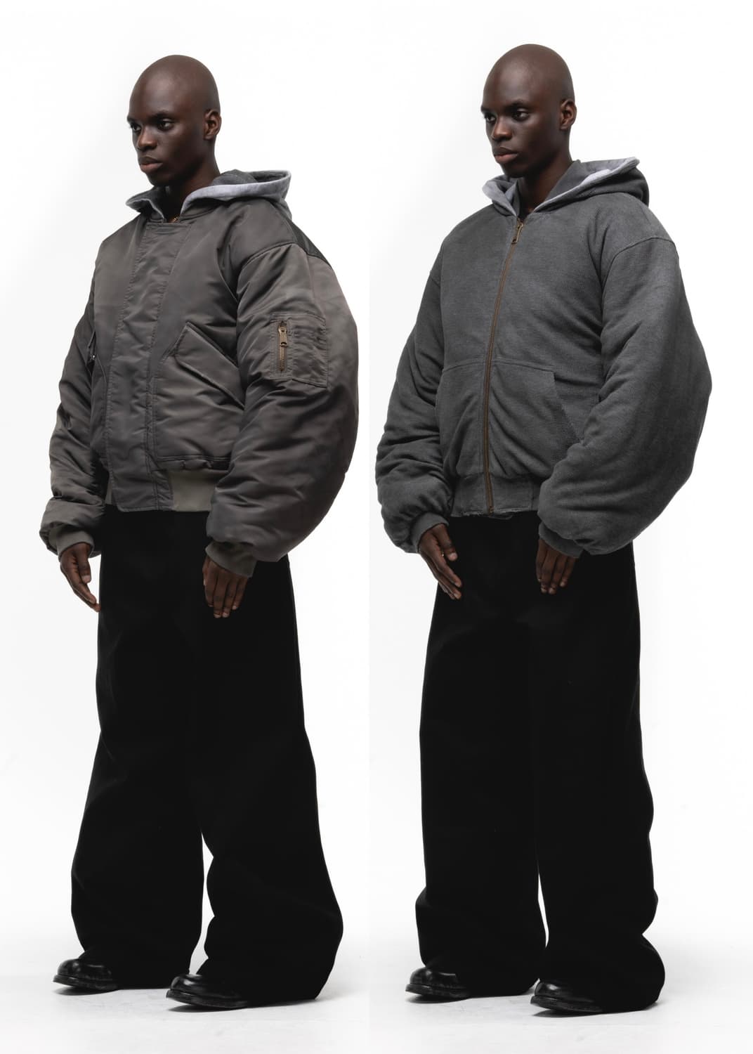 nofaithstudios REVERSIBLE BOMBER GREY M 상품이미지1