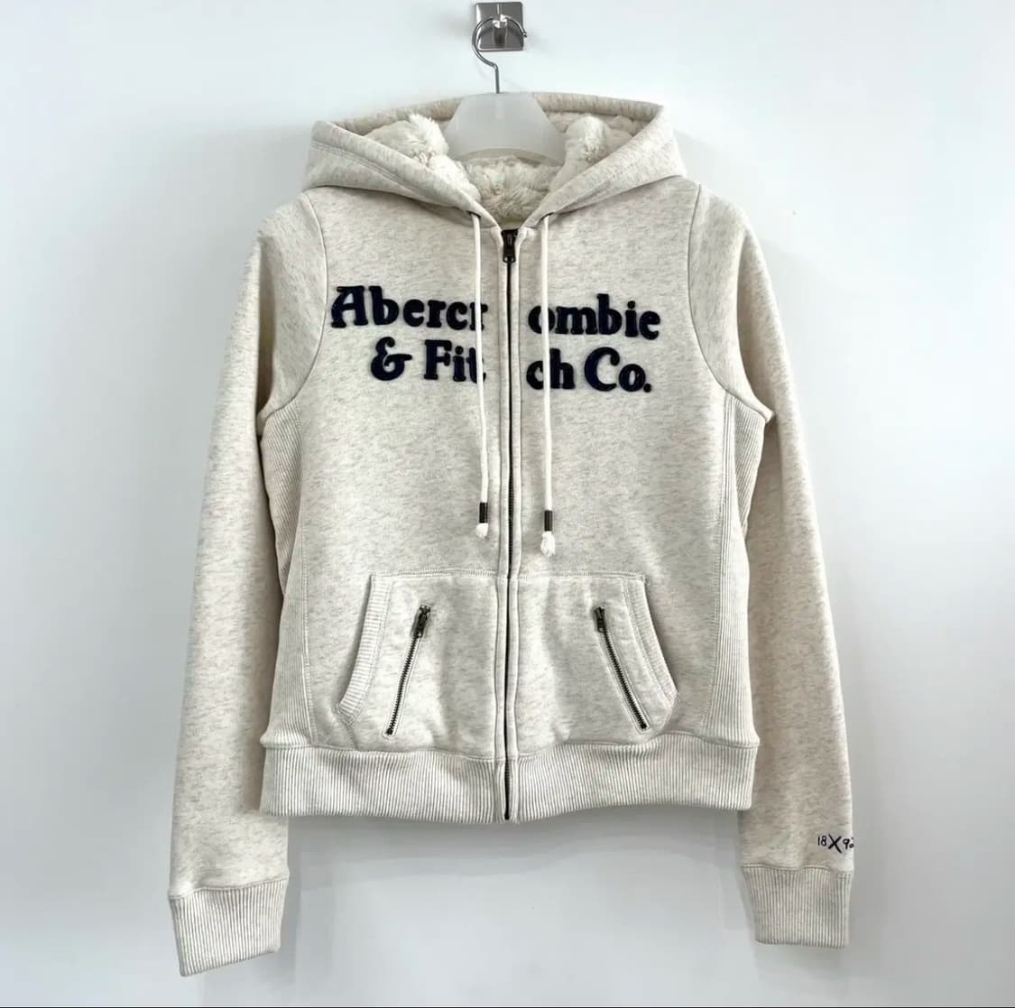 아베크롬비 울프죠 후드집업 퍼 오트밀 [유일매물] 상품이미지1