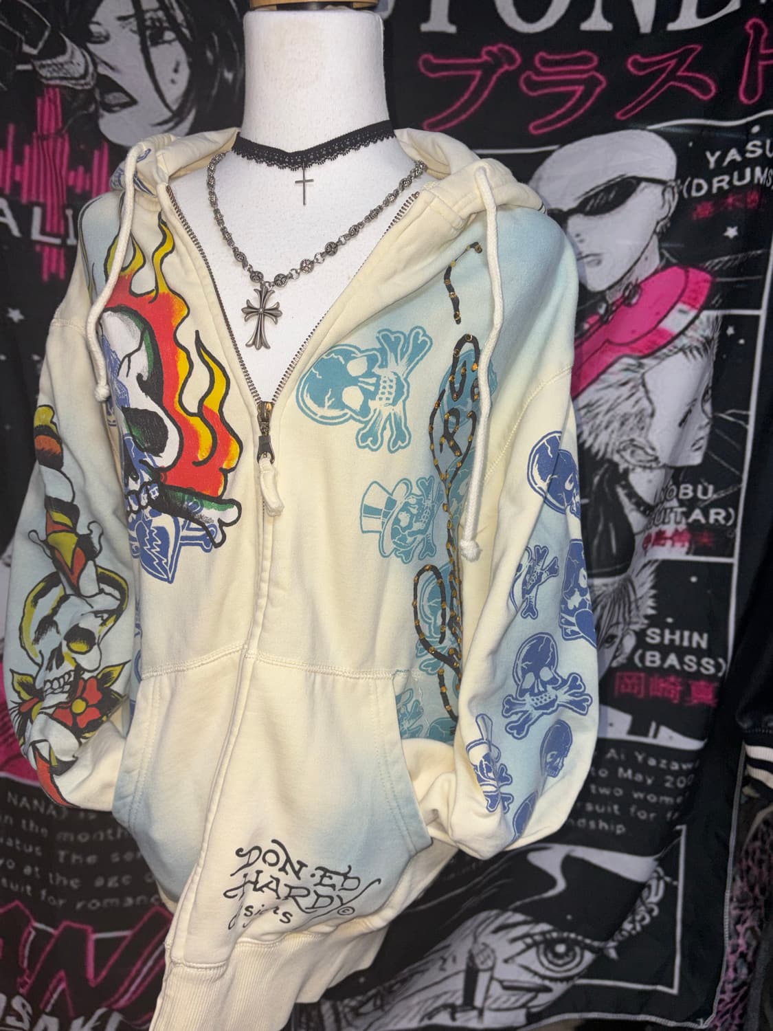 Ed hardy 에드하디 아이보리 후드집업 상품이미지2