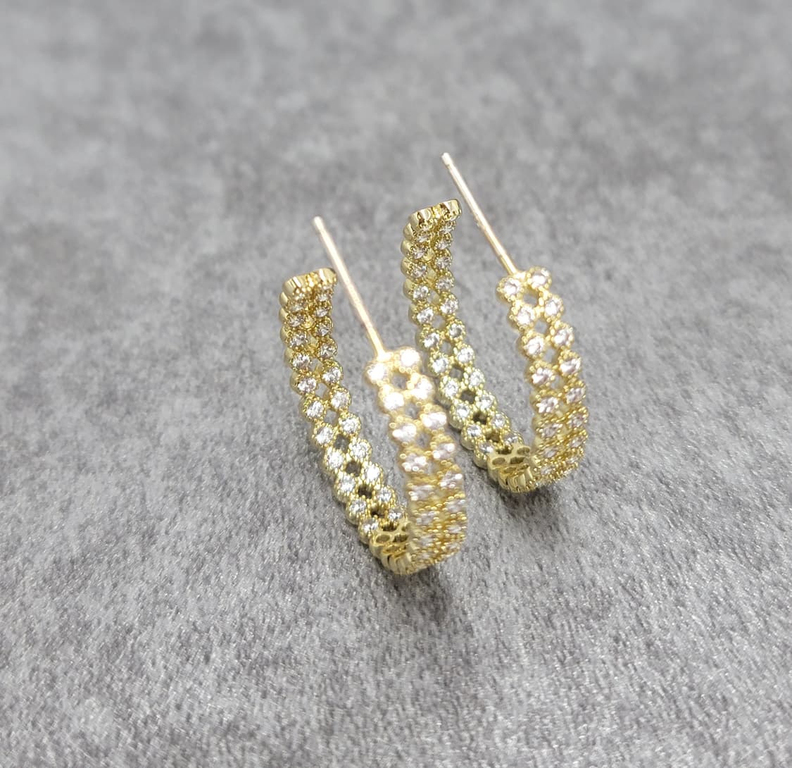 pave tennis earrings 상품이미지7